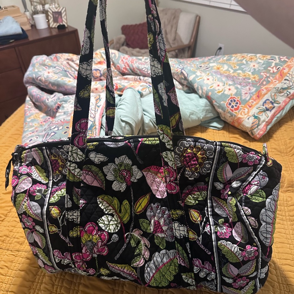 Vera Bradley Black Floral Tote